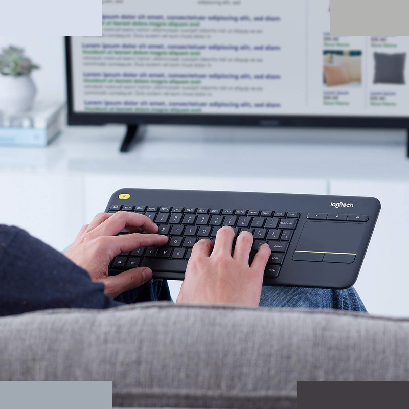 کیبورد بی سیم لاجیتک مدل K400 Plus، سوییچ ممبران، Tenkeyless کیبورد بی سیم لاجیتک مدل K400 Plus، سوییچ ممبران، Tenkeyless