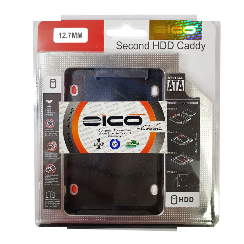براکت هارد اینترنال زیکو مدل 12.7 hdd caddy براکت هارد اینترنال زیکو مدل 12.7 hdd caddy