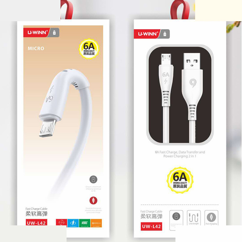 کابل تبدیل USB به microUSB یو وین مدل UW-L42 طول 1 متر کابل تبدیل USB به microUSB یو وین مدل UW-L42 طول 1 متر