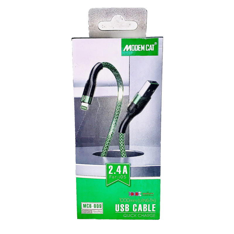 کابل تبدیل USB به لایتنینگ مودم کت مدل MCB-009 طول 1 متر کابل تبدیل USB به لایتنینگ مودم کت مدل MCB-009 طول 1 متر