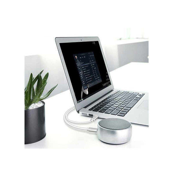کابل تبدیل USB-C به جک 3.5 میلی متری ارلدام مدل ET-AUX28 طول 1 متر کابل تبدیل USB-C به جک 3.5 میلی متری ارلدام مدل ET-AUX28 طول 1 متر