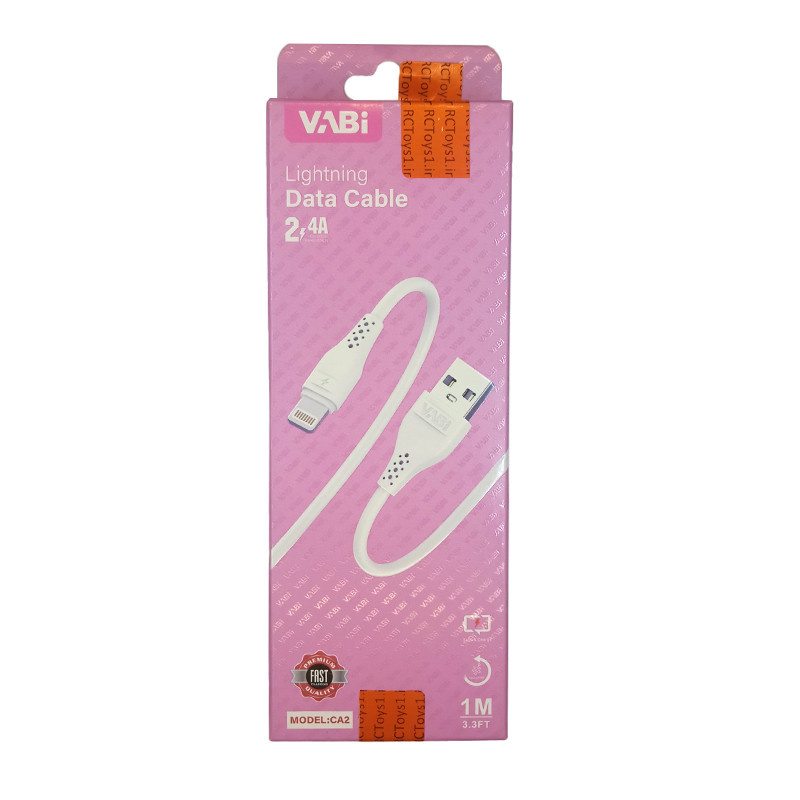 کابل تبدیل USB به لایتنینگ وابی مدل CA2 طول 1متر کابل تبدیل USB به لایتنینگ وابی مدل CA2 طول 1متر