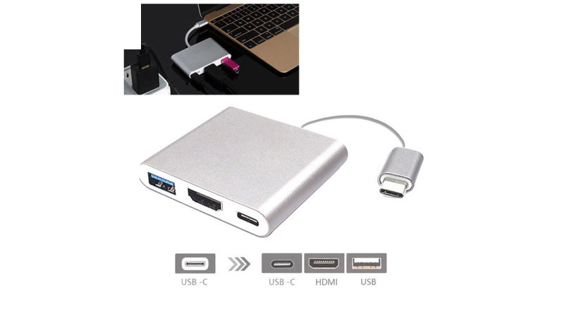 مبدل USB-C به USB-C/HDMI/USB مدل S-1304 مبدل USB-C به USB-C/HDMI/USB مدل S-1304