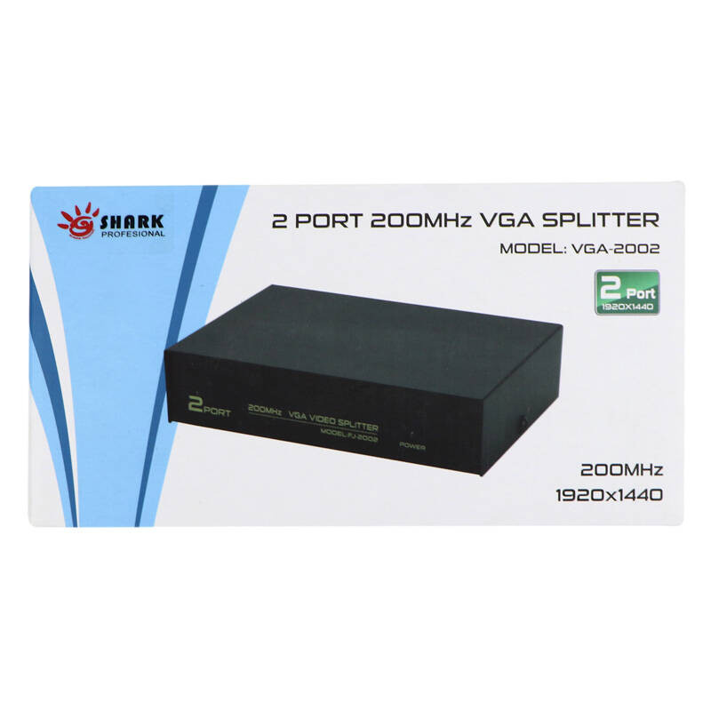 اسپلیتر دو پورت VGA شارک مدل SPLTVGA1-2 اسپلیتر دو پورت VGA شارک مدل SPLTVGA1-2