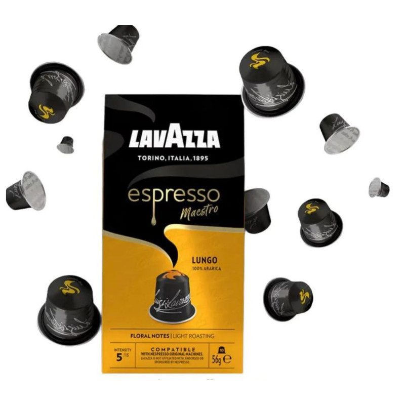کپسول نسپرسو لاواتزا مدل Maestro Lungo وزن 55 گرم