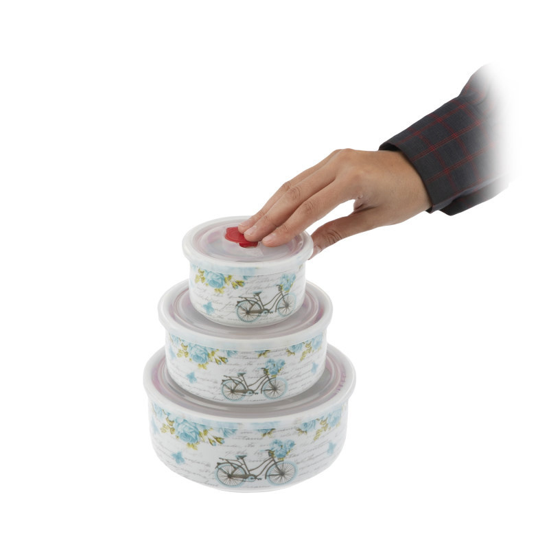 ظرف نگهدارنده نسترن مدل English Home بسته سه عددی ظرف نگهدارنده نسترن مدل English Home بسته سه عددی