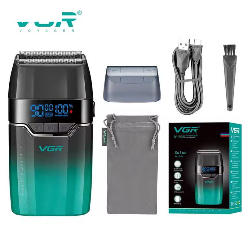 ماشین اصلاح موی سر و صورت شارژی وی جی ار مدل V-308 ماشین اصلاح موی سر و صورت شارژی وی جی ار مدل V-308