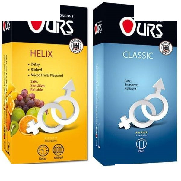 کاندوم اورز مدل HELIX بسته 12 عددی به همراه کاندوم مدل CLASIC بسته 12 عددی کاندوم اورز مدل HELIX بسته 12 عددی به همراه کاندوم مدل CLASIC بسته 12 عددی
