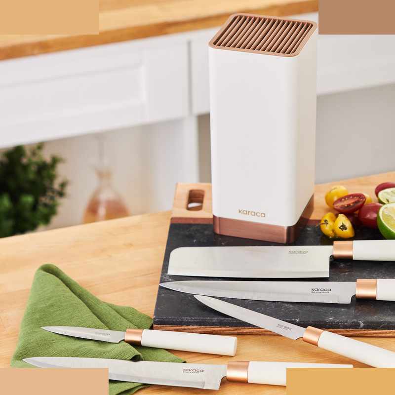 سرویس چاقو آشپزخانه 6 پارچه کاراجا مدل Skycut Stand سرویس چاقو آشپزخانه 6 پارچه کاراجا مدل Skycut Stand