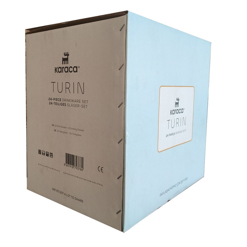 سرویس لیوان کاراجا مدل Turin RCR مجموعه 24 عددی سرویس لیوان کاراجا مدل Turin RCR مجموعه 24 عددی