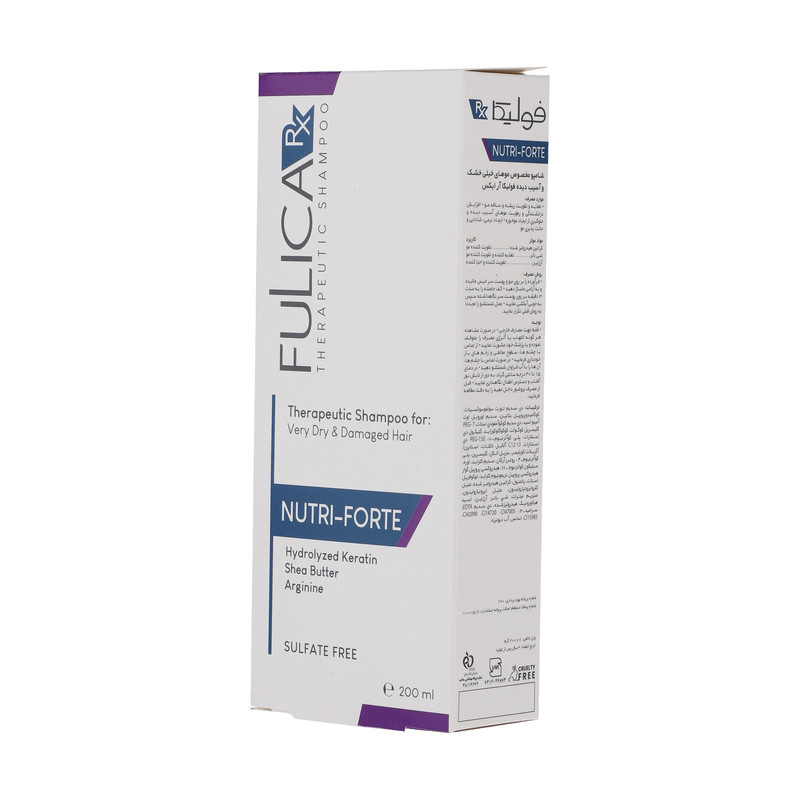شامپو تقویت کننده و ترمیم کننده مو فولیکا مدل NUTRI-FORTE حجم 200 میلی لیتر شامپو تقویت کننده و ترمیم کننده مو فولیکا مدل NUTRI-FORTE حجم 200 میلی لیتر