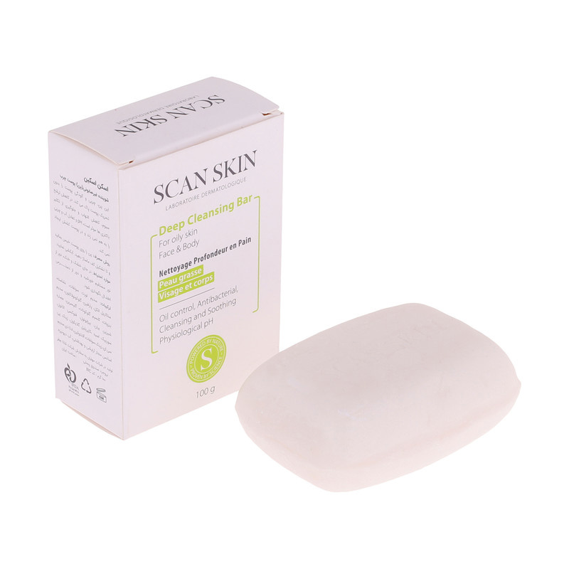 پن شستشو صورت و بدن اسکن اسکین مدل Deep Cleansing Bar مناسب پوست های چرب وزن 100 گرم پن شستشو صورت و بدن اسکن اسکین مدل Deep Cleansing Bar مناسب پوست های چرب وزن 100 گرم