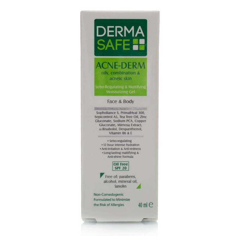 ژل مرطوب کننده درماسیف مدل ACNE-DERM حجم 40 میلی لیتر ژل مرطوب کننده درماسیف مدل ACNE-DERM حجم 40 میلی لیتر