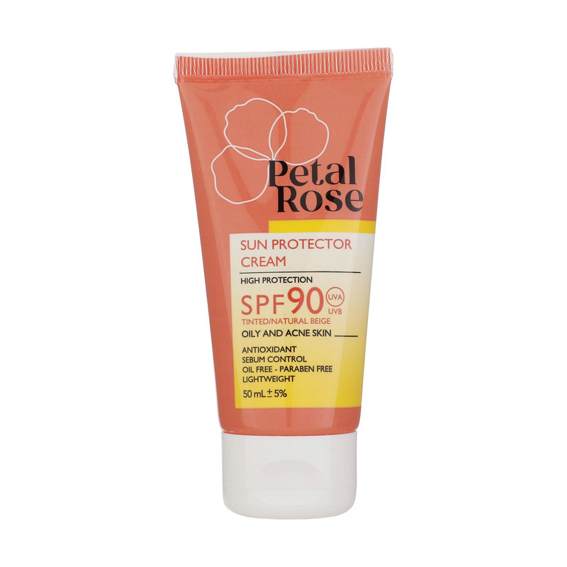 کرم ضد آفتاب رنگی پتال رز SPF 90 مدل 01 مناسب پوست های چرب حجم 50 میلیلیتر کرم ضد آفتاب رنگی پتال رز SPF 90 مدل 01 مناسب پوست های چرب حجم 50 میلیلیتر