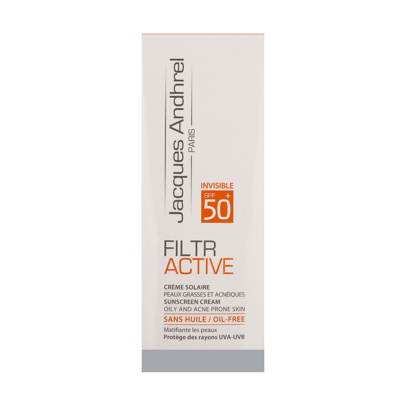 کرم ضد آفتاب بدون رنگ ژاک آندرل پاریس SPF 50 مدل FILTR ACTIVE مناسب پوست های چرب و مستعد آکنه حجم 50 میلیلیتر کرم ضد آفتاب بدون رنگ ژاک آندرل پاریس SPF 50 مدل FILTR ACTIVE مناسب پوست های چرب و مستعد آکنه حجم 50 میلیلیتر