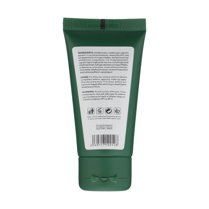 کرم ضد آفتاب بیرنگ صورت اسکین شیک SPF 50 مدل TEA TREE مناسب برای چرب حجم 50 میلیلیتر کرم ضد آفتاب بیرنگ صورت اسکین شیک SPF 50 مدل TEA TREE مناسب برای چرب حجم 50 میلیلیتر