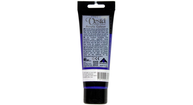 رنگ اکریلیک وستا مدل 21 French Ultramarine حجم 75 میلی لیتر رنگ اکریلیک وستا مدل 21 French Ultramarine حجم 75 میلی لیتر