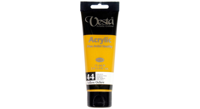 رنگ اکریلیک وستا مدل 44 Yellow Ochre حجم 75 میلی لیتر رنگ اکریلیک وستا مدل 44 Yellow Ochre حجم 75 میلی لیتر