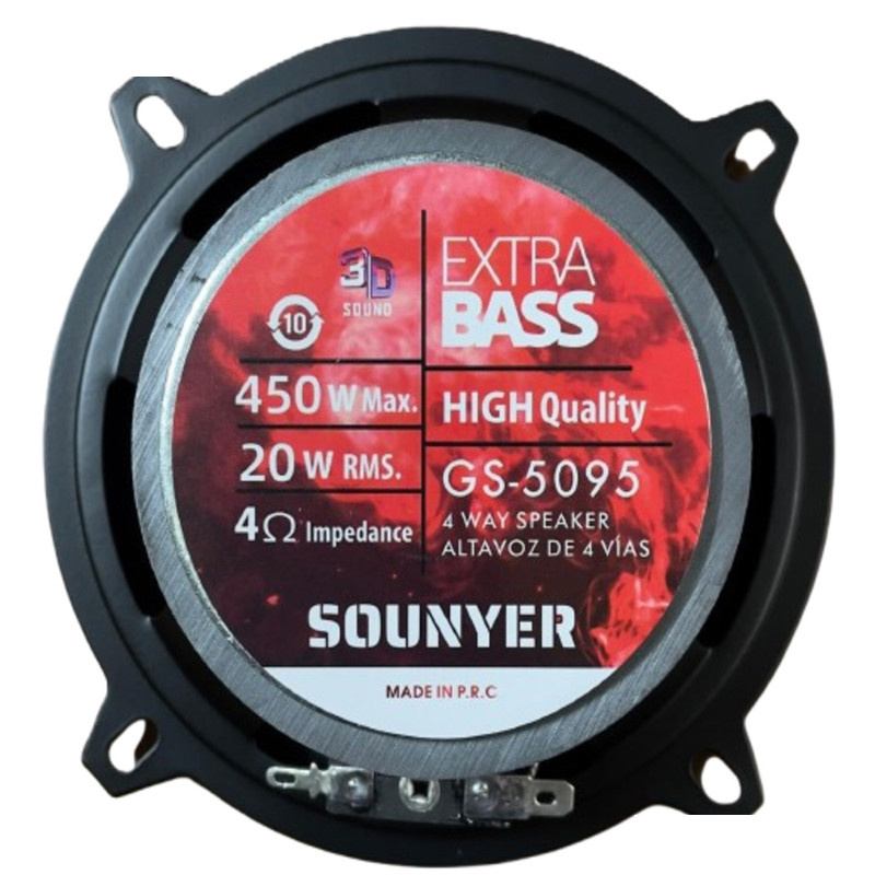 بلندگو درب جلو راست خودرو سونیر مدل GS-5095 سایز 5 اینچ بسته دو عددی بلندگو درب جلو راست خودرو سونیر مدل GS-5095 سایز 5 اینچ بسته دو عددی