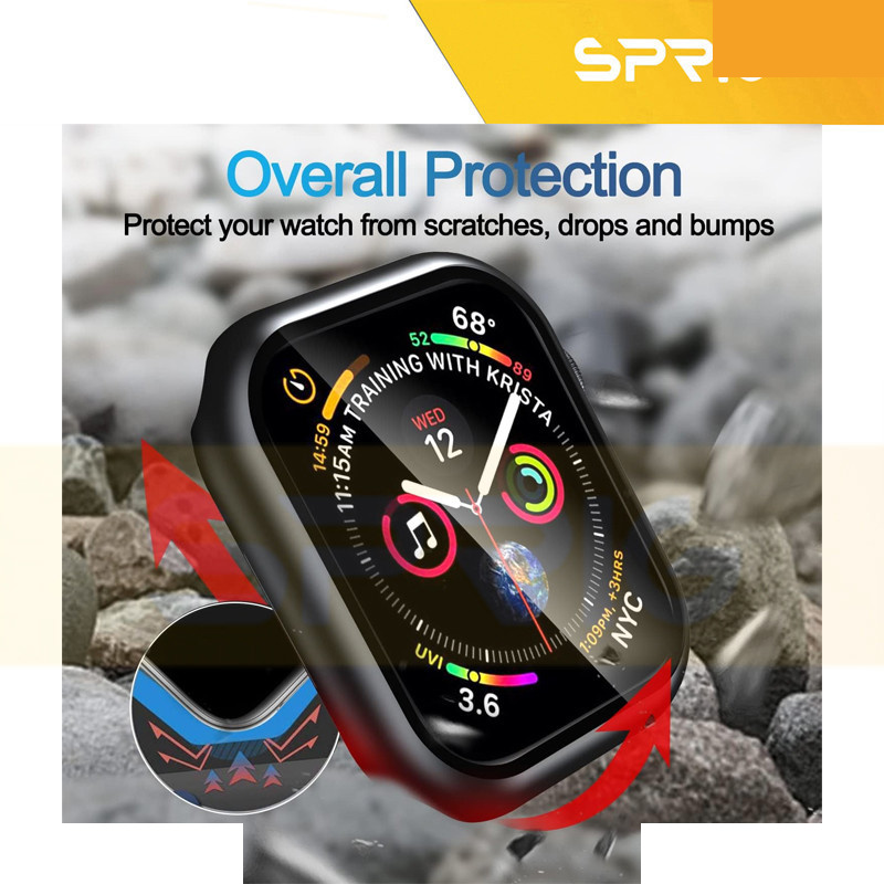 کاور اسپریگ مدل GUAR-DG مناسب برای اپل واچ Series SE 2023 Aluminum Case 44mm به همراه محافظ صفحه نمایش کاور اسپریگ مدل GUAR-DG مناسب برای اپل واچ Series SE 2023 Aluminum Case 44mm به همراه محافظ صفحه نمایش