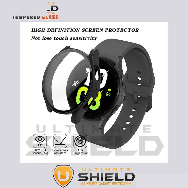 کاور آلتیمیت شیلد مدل PC-Bumper-UL مناسب برای ساعت هوشمند سامسونگ Galaxy Watch 4 40mm به همراه محافظ صفحه نمایش
