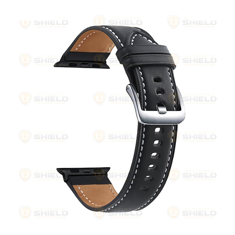 بند آلتیمیت شیلد مدل Leather SM BK مناسب برای اپل واچ 40 میلی متری سری 4/5/6/SE 2022/SE 2021 بند آلتیمیت شیلد مدل Leather SM BK مناسب برای اپل واچ 40 میلی متری سری 4/5/6/SE 2022/SE 2021