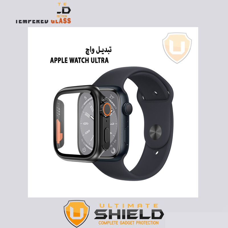 کاور آلتیمیت شیلد مدل UL-Ultra مناسب برای اپل واچ Series 8 Aluminum 45mm / Series 7 Aluminum 45mm به همراه محافظ صفحه نمایش