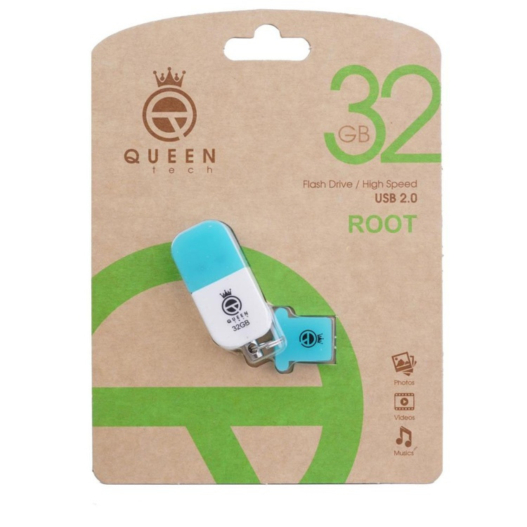 فلش مموری کویین تک (Queen tech) مدل ROOT ظرفیت 32 گیگابایت فلش مموری کویین تک (Queen tech) مدل ROOT ظرفیت 32 گیگابایت