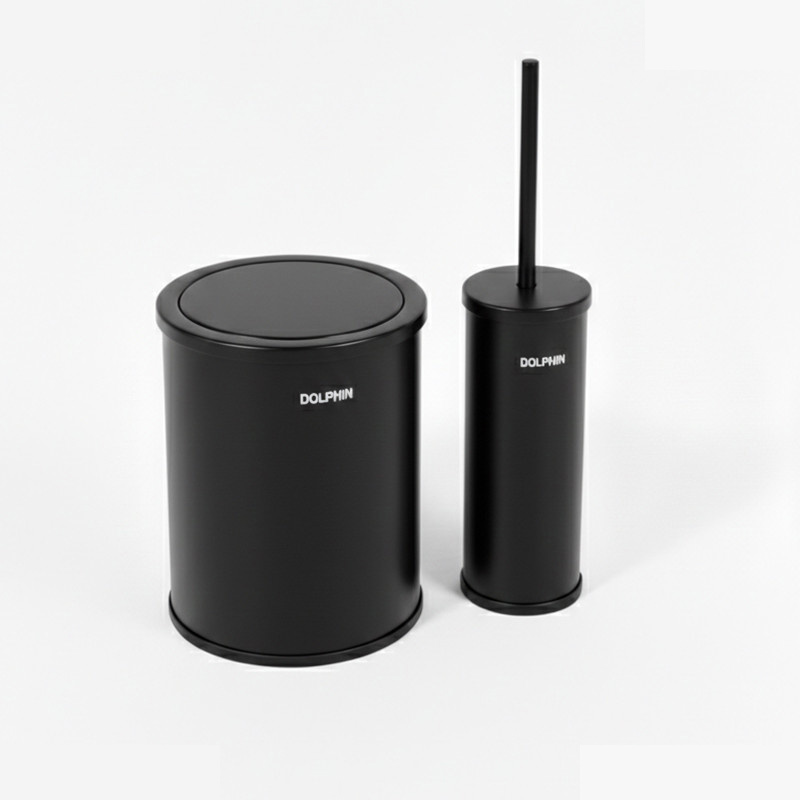 ست سطل زباله و فرچه دلفین مدل DRT-01 ست سطل زباله و فرچه دلفین مدل DRT-01
