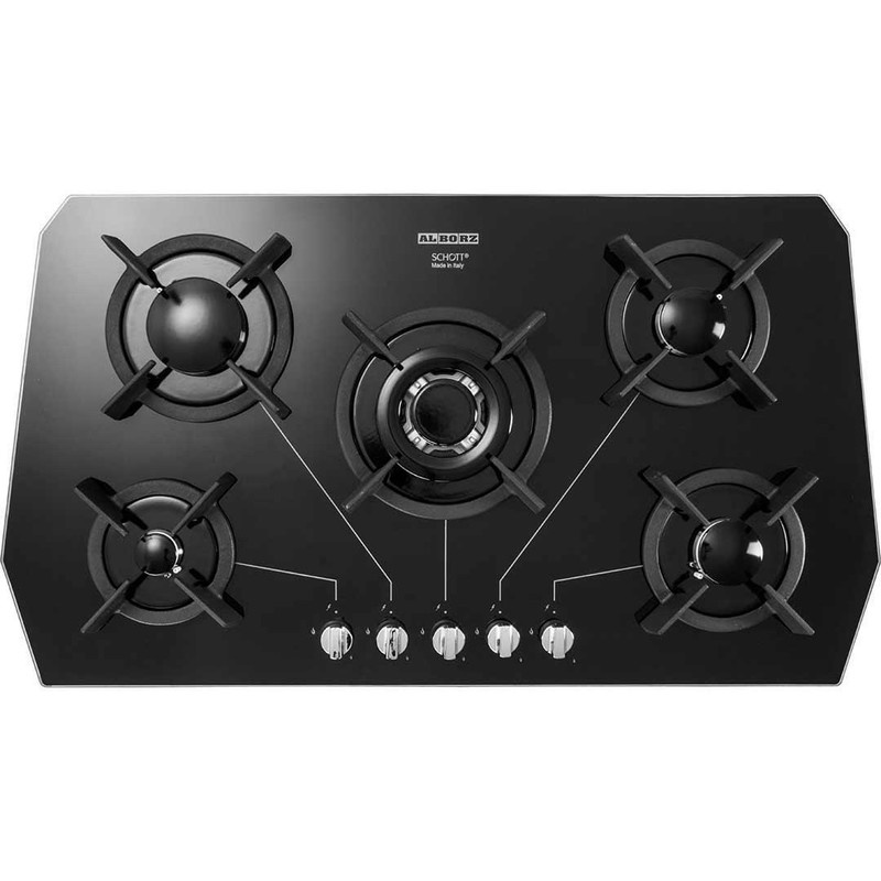 اجاق گاز صفحه ای پنج شعله استیل البرز مدل G-5905 اجاق گاز صفحه ای پنج شعله استیل البرز مدل G-5905