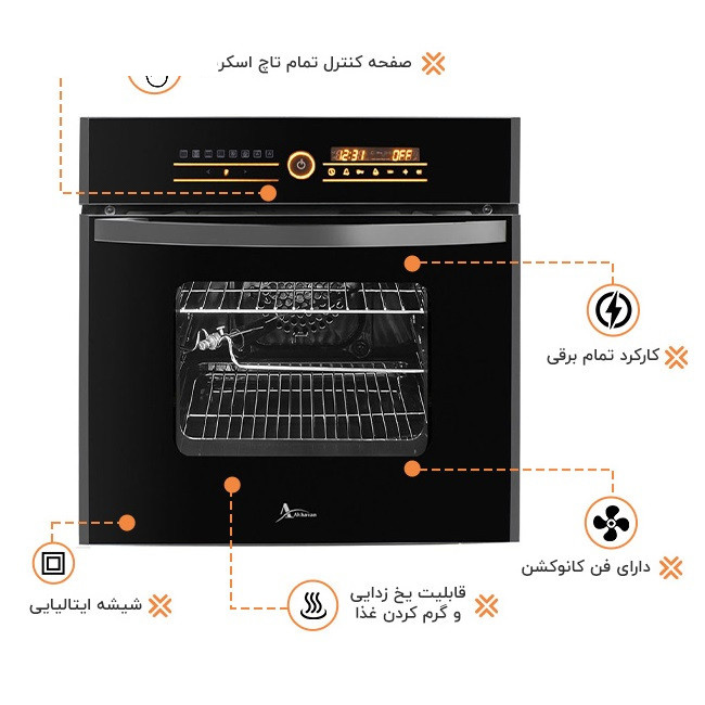 فر برقی 70 لیتری اخوان مدل F30-PRO فر برقی 70 لیتری اخوان مدل F30-PRO