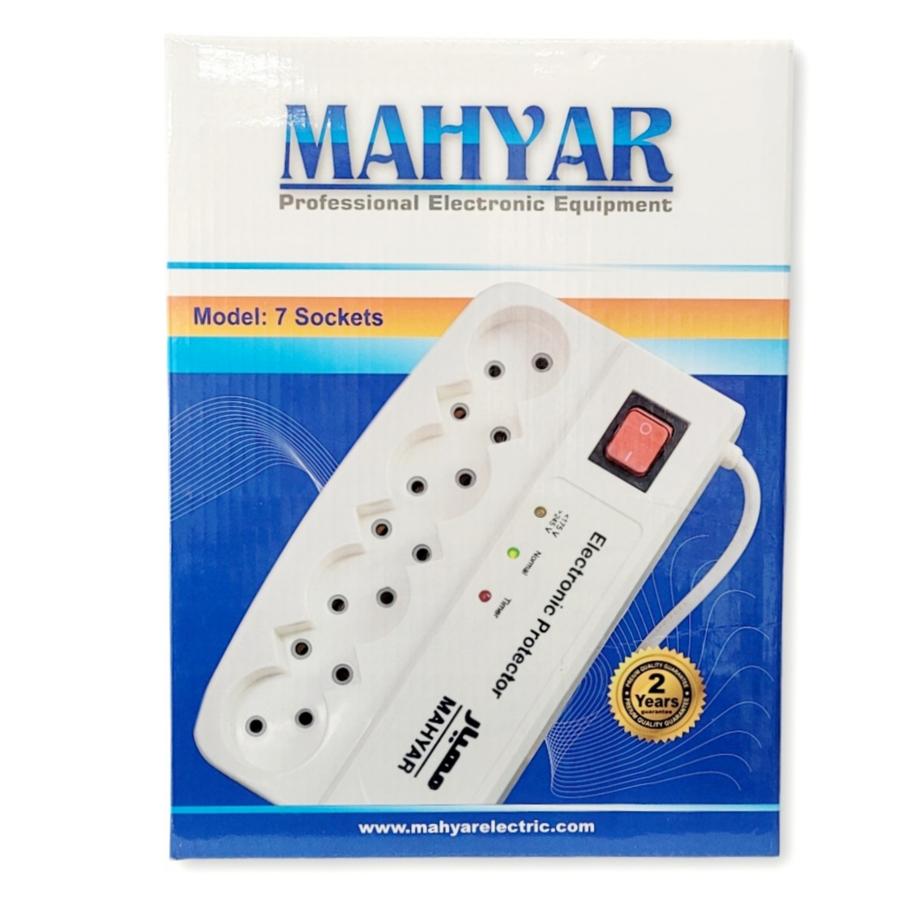 محافظ برق 7 خانه مهیار مدل H402 طول ۳ متر محافظ برق 7 خانه مهیار مدل H402 طول ۳ متر