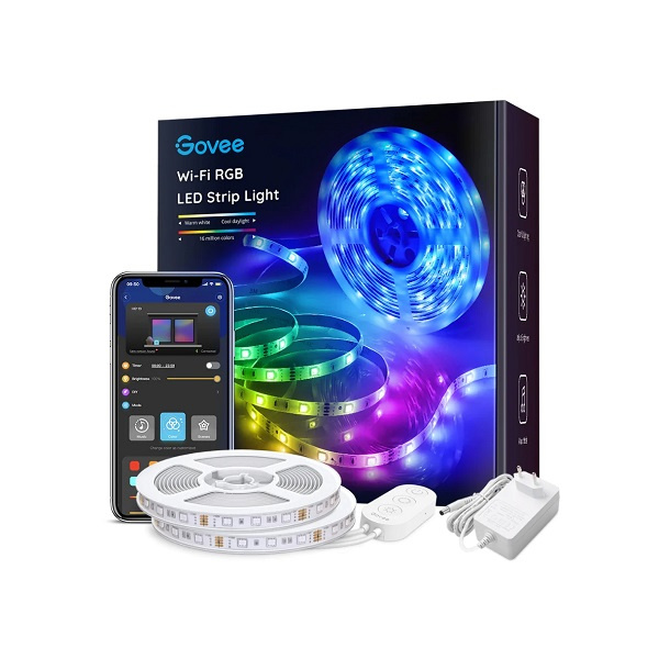 ریسه هوشمند گووی مدل RGB Smart WiFi + Bluetooth LED Strip H6110 سایز 10 متر ریسه هوشمند گووی مدل RGB Smart WiFi + Bluetooth LED Strip H6110 سایز 10 متر
