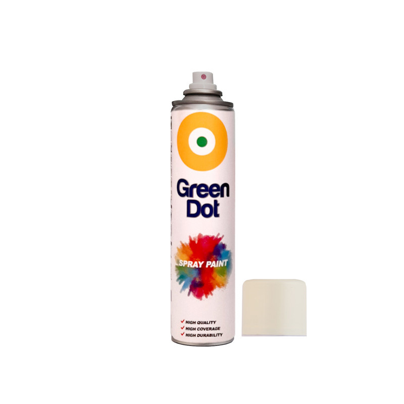 اسپری رنگ کرم و نقره ای گرین دات مدل green2 حجم 250 میلی لیتر اسپری رنگ کرم و نقره ای گرین دات مدل green2 حجم 250 میلی لیتر