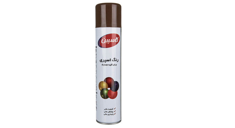 اسپری رنگ قهوه ای شکلاتی کاسپین وزن 295 گرم اسپری رنگ قهوه ای شکلاتی کاسپین وزن 295 گرم