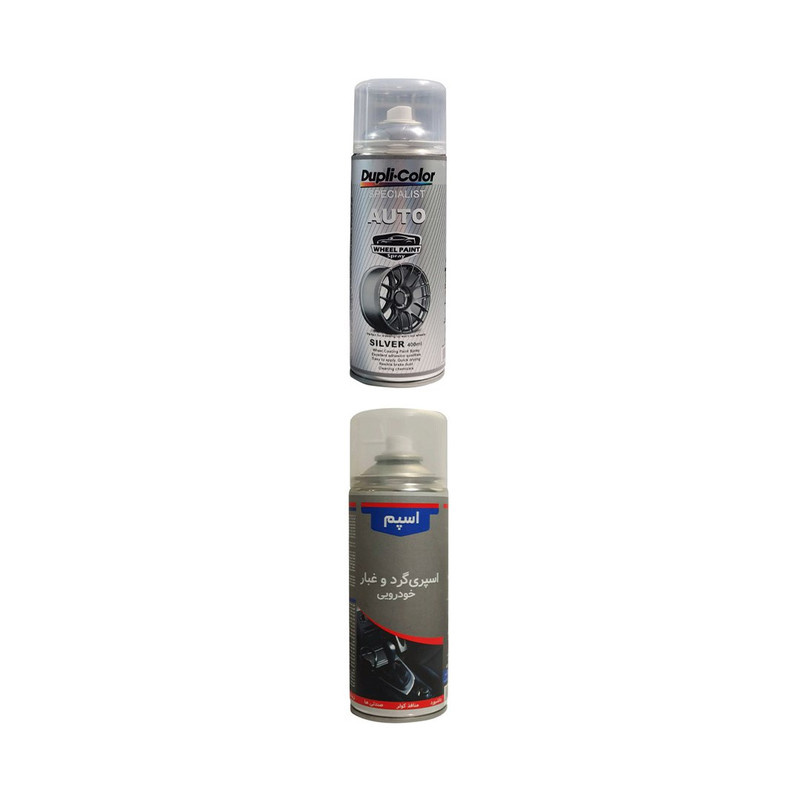 اسپری رینگ نقره ای و داست خودرو دوپلی کالر مدل RD حجم 400 میلی لیتر مجموعه 2 عددی اسپری رینگ نقره ای و داست خودرو دوپلی کالر مدل RD حجم 400 میلی لیتر مجموعه 2 عددی