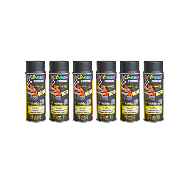 اسپری رنگ رینگ پلاست مشکی دوپلی کالر مدل sprayplast حجم 400 میلی لیتر مجموعه 6 عددی اسپری رنگ رینگ پلاست مشکی دوپلی کالر مدل sprayplast حجم 400 میلی لیتر مجموعه 6 عددی