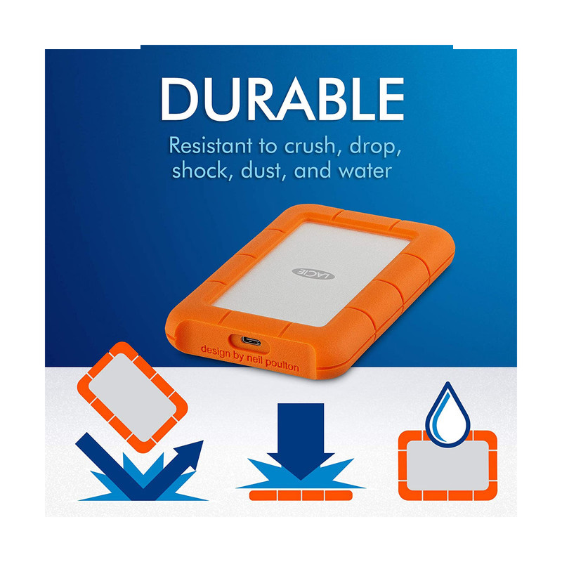 هارد دیسک اکسترنال لسی مدل RUGGED USB-C ظرفیت 5 ترابایت هارد دیسک اکسترنال لسی مدل RUGGED USB-C ظرفیت 5 ترابایت