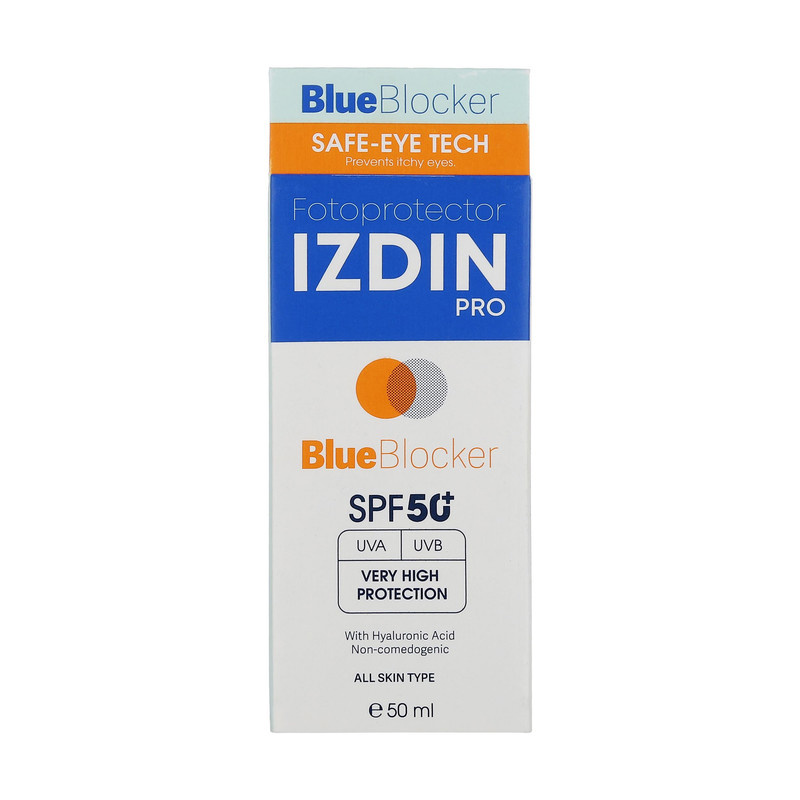 فلوئید ضد آفتاب بیرنگ صورت و گردن ایزدین پرو SPF 50 مدل Blue Blocker مناسب برای انواع پوست حجم 50 میلی لیتر فلوئید ضد آفتاب بیرنگ صورت و گردن ایزدین پرو SPF 50 مدل Blue Blocker مناسب برای انواع پوست حجم 50 میلی لیتر