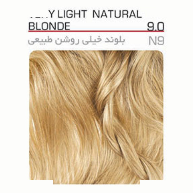 رنگ مو آرکانوم شماره N9 9/0 حجم 100 میلی لیتر رنگ بلوند خیلی روشن طبیعی