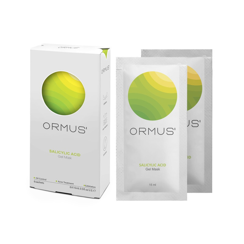 ژل ماسک صورت و گردن اورموس مدل سالیسیلیک اسید حجم 15ml بسته 6 عددی