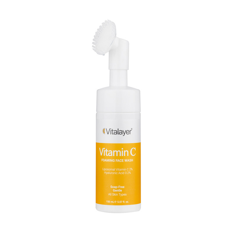 فوم شستوشوی صورت ویتالیر مدل VITAMIN C مناسب انواع پوست حجم 150 میلیلیتر فوم شستوشوی صورت ویتالیر مدل VITAMIN C مناسب انواع پوست حجم 150 میلیلیتر