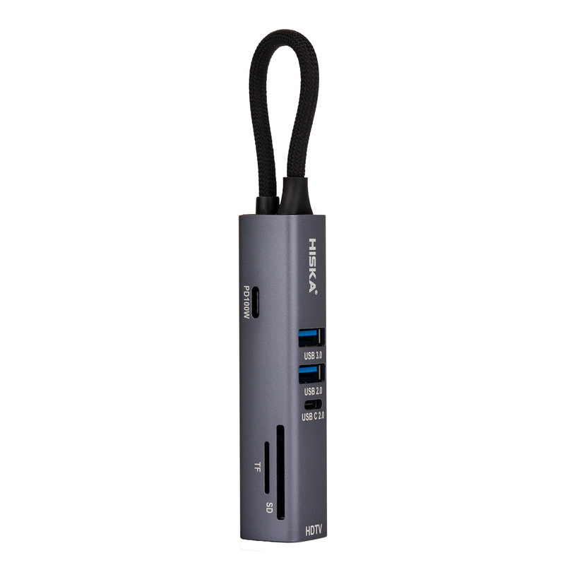 هاب 7 پورت USB-C هیسکا مدل HR-53 هاب 7 پورت USB-C هیسکا مدل HR-53