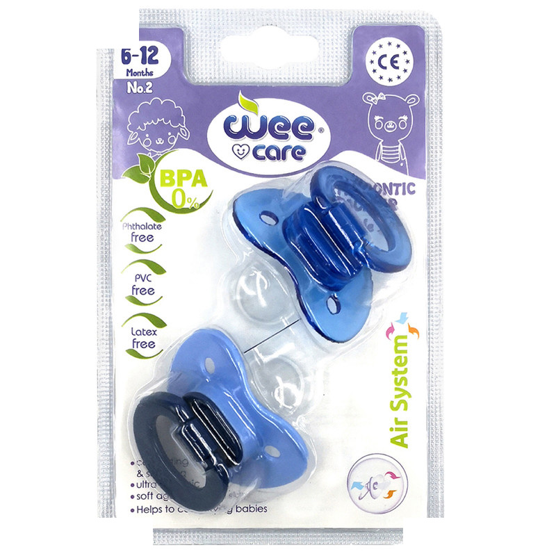 پستانک ارتودنسی وی کر مدل مات و شفاف دسته دار کد p132 مجموعه 2 عددی پستانک ارتودنسی وی کر مدل مات و شفاف دسته دار کد p132 مجموعه 2 عددی
