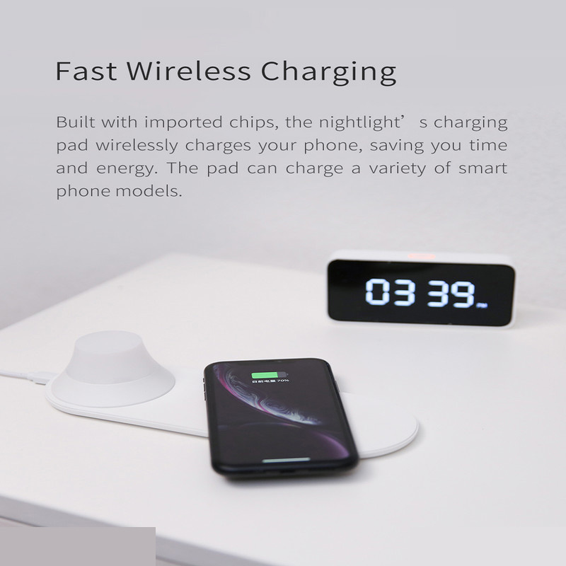 داک شارژر بی سیم یی لایت مدل Wireless Charging Night Light داک شارژر بی سیم یی لایت مدل Wireless Charging Night Light