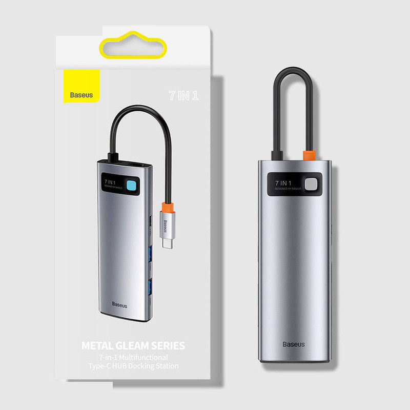 هاب 7 پورت USB-C باسئوس مدل WKWG020113 هاب 7 پورت USB-C باسئوس مدل WKWG020113