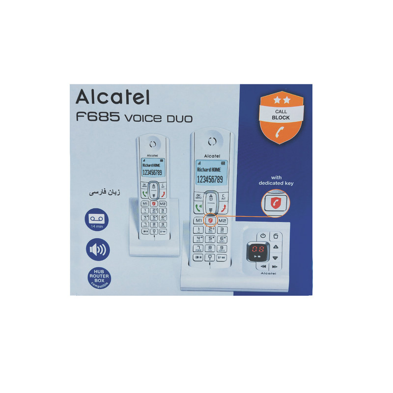 تلفن بی سیم آلکاتل مدل F685 Voice Duo FR تلفن بی سیم آلکاتل مدل F685 Voice Duo FR