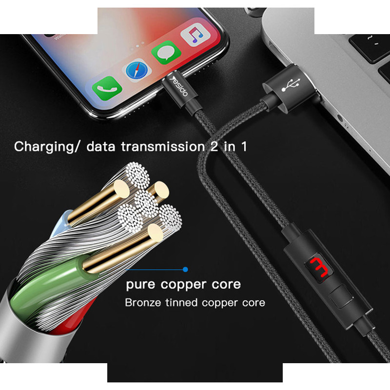 کابل تبدیل USB به microUSB یسیدو مدل CA-46 طول 1.2 متر کابل تبدیل USB به microUSB یسیدو مدل CA-46 طول 1.2 متر