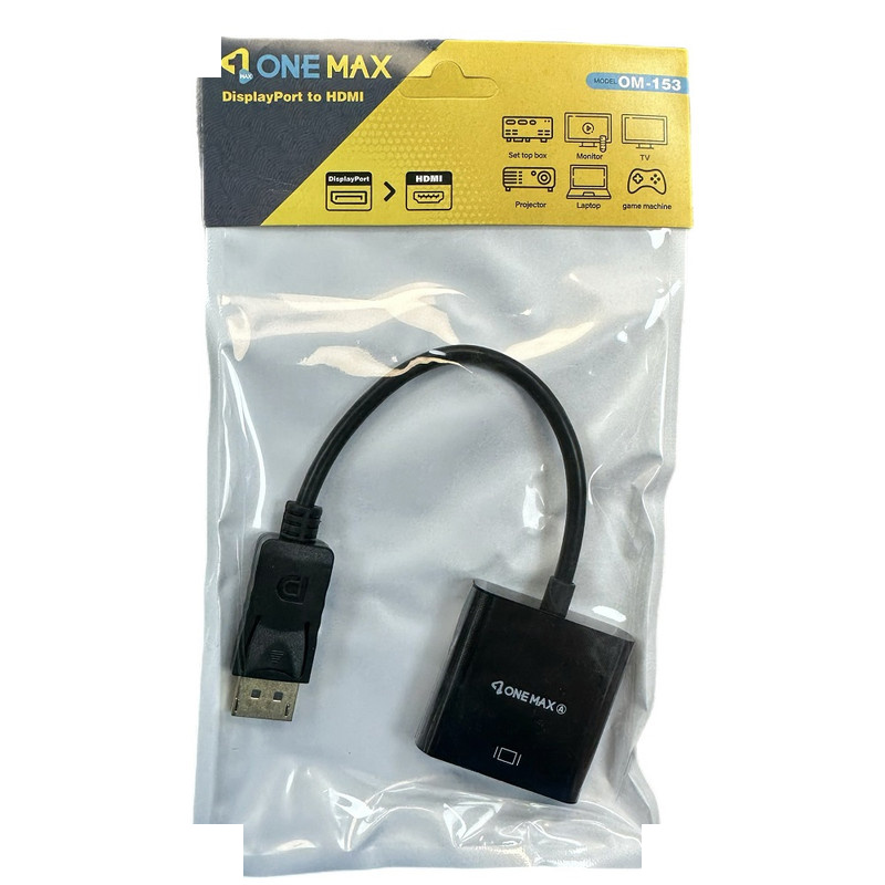 مبدل display به hdmi وان مکس مدل OM-153 مبدل display به hdmi وان مکس مدل OM-153