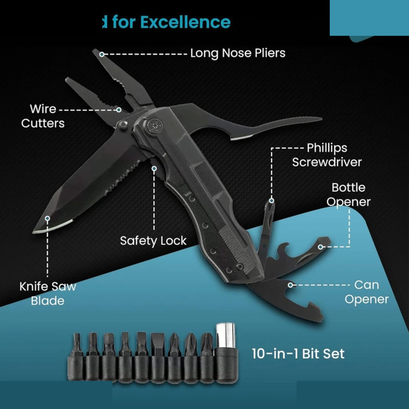 ابزار چندکاره گرین لاین مدل Multi Pliers with Fire Starter
